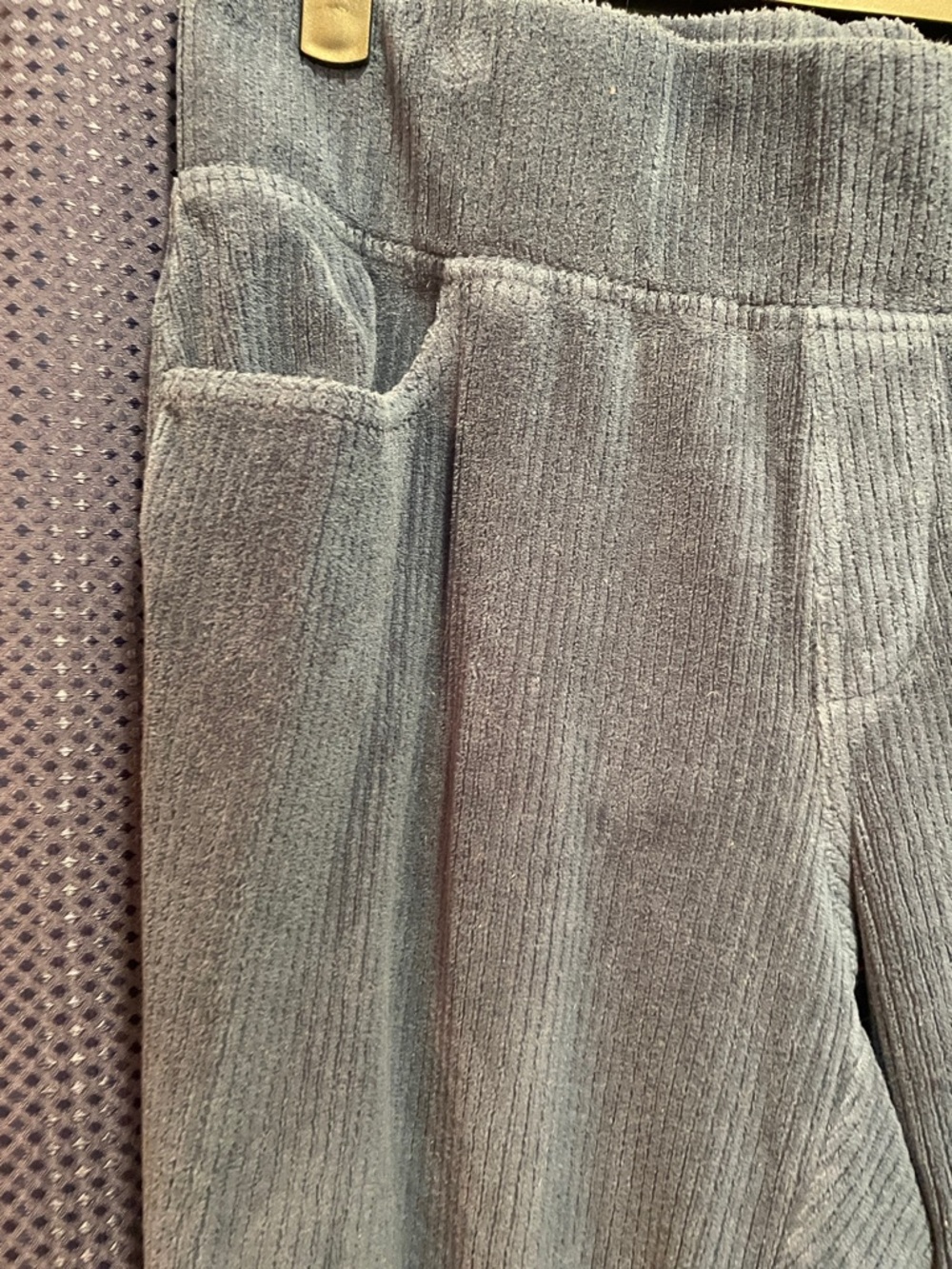 Belle by Kim Gravel Corduroy Slim Pants in Blue - Picture 8 of 11